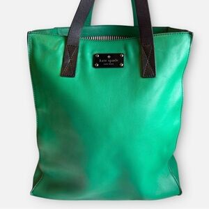 Kate Spade Alissa Emerald Green Leather Tote Bag